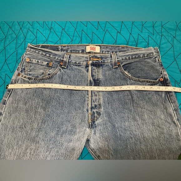 Levi’s 501 Mens Sz 38x30 Blue Denim Button Fly Jeans - #322 - Picture 10 of 10